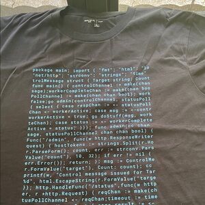 Gildan Black T-Shirt with Blue Code Design